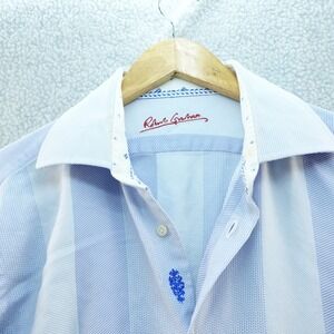 Robert Graham Men's L Flip Cuff‎ Striped Long Sleeve Button Down Shirt Casual